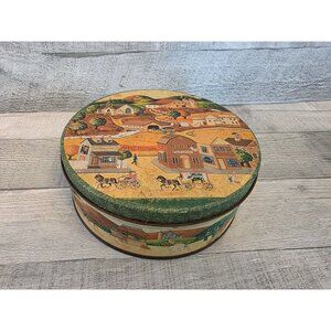 Vintage Steeltin Apple Festival  Decorative Tin Box